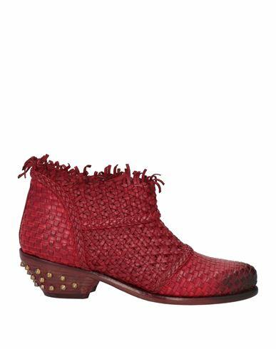 Jp/david Woman Ankle boots Red Leather Cover