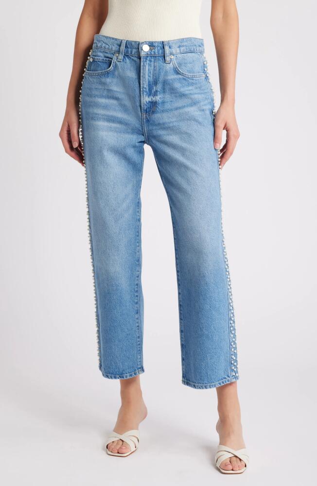 FRAME Atelier Le Jane High Waist Ankle Straight Leg Jeans in Daylight Pearl Cover