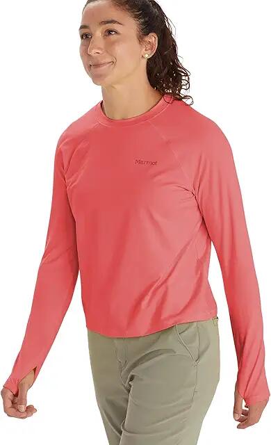 Marmot Windridge Long Sleeve Performance Shirt (Grapefruit) Women's Clothing Cover