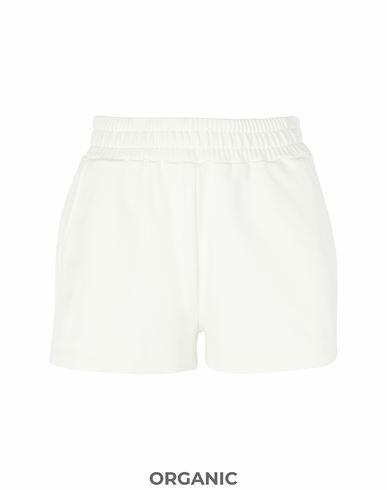 8 By Yoox Organic Jersey Pull-on Shorts Woman Shorts & Bermuda Shorts Ivory Organic cotton Cover