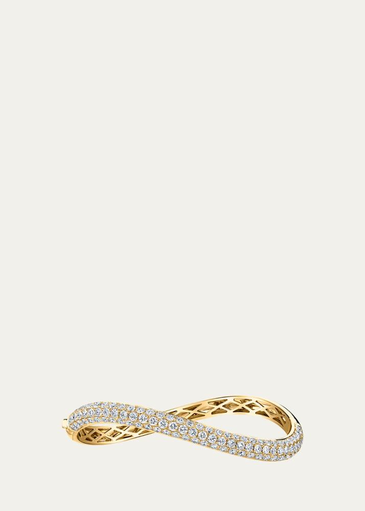 Anita Ko 18k Yellow Gold Curved Diamond Bangle Cover