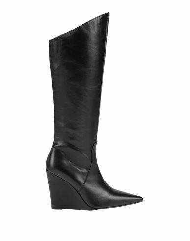 Ovye' By Cristina Lucchi Woman Boot Black Calfskin Cover