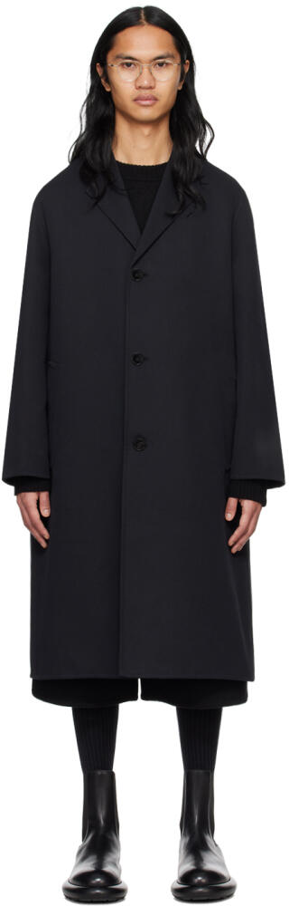 Jil Sander Black Three-Button Coat Cover