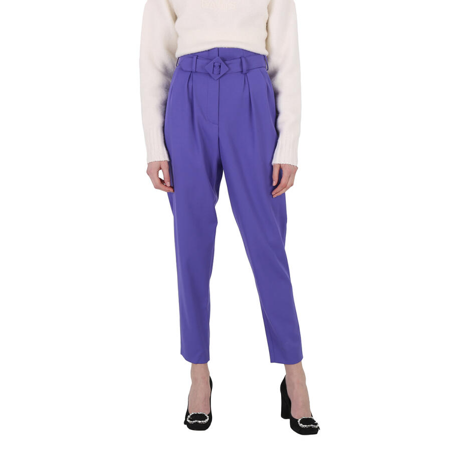 Moschino Ladies Purple Straight Leg Trousers Cover