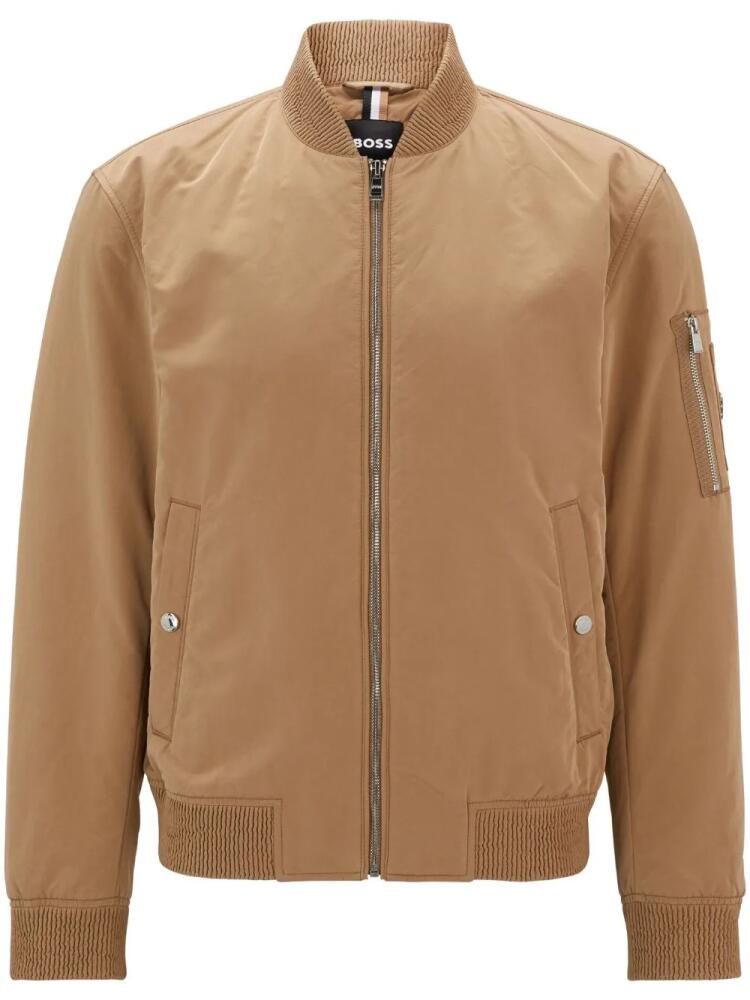 BOSS water-repellent bomber jacket - Brown Cover