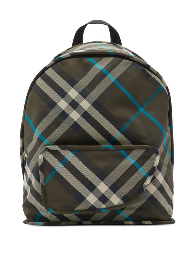 Burberry Shield checked backpack - Green Cover