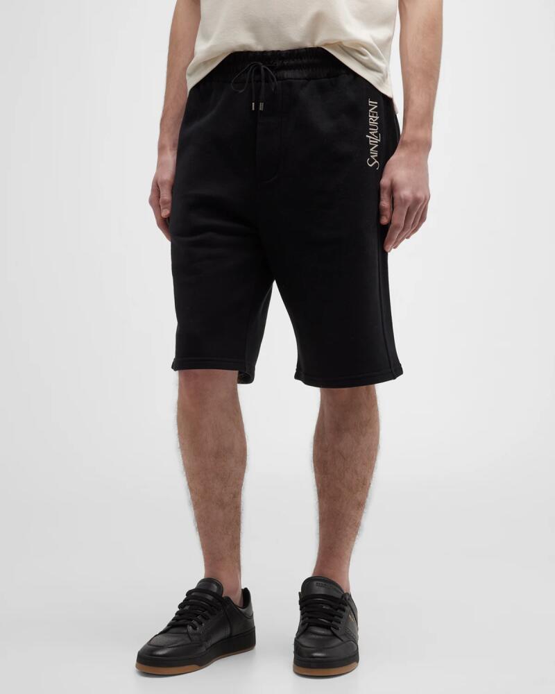 Saint Laurent Men's Logo Sweat Shorts Cover