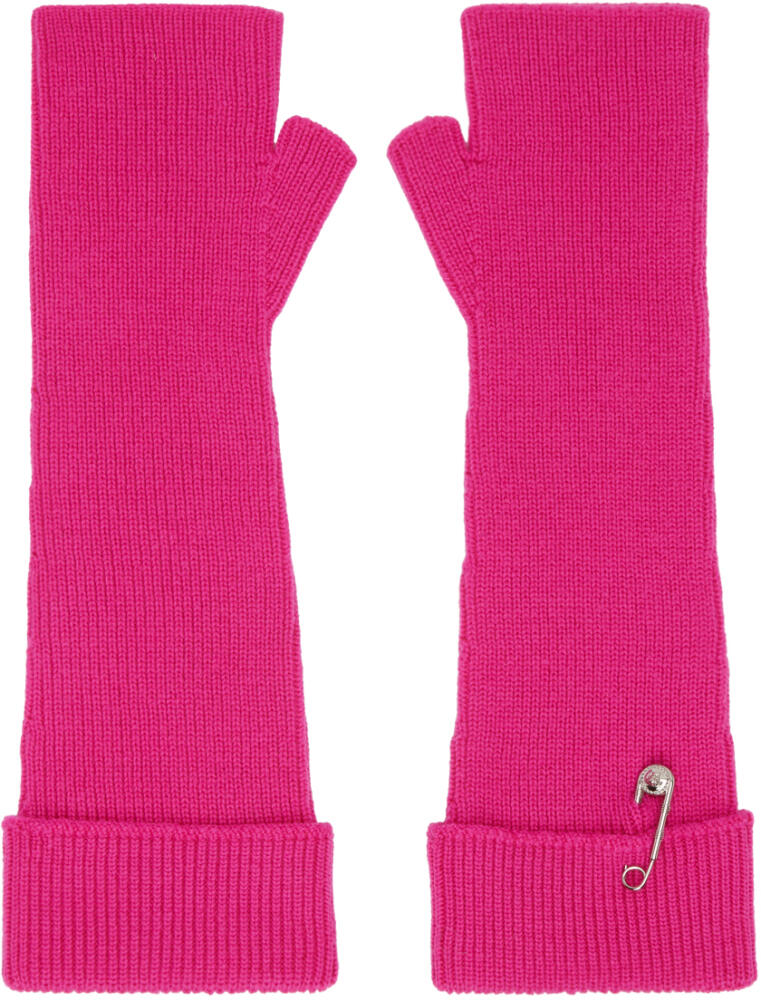 Versace Pink Safety Pin Gloves Cover