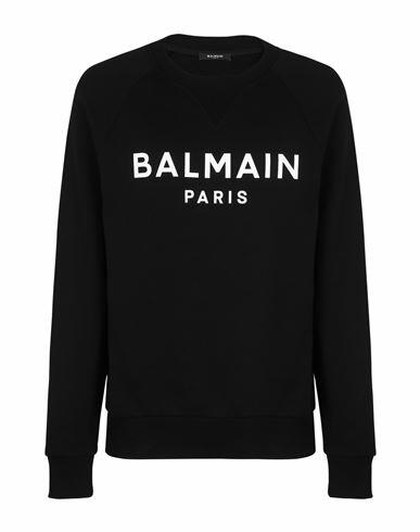 Balmain Man Sweatshirt Black Cotton Cover