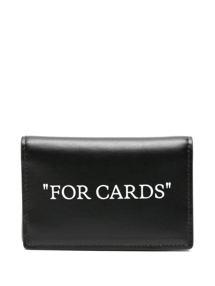 Off-White Quote Bookish bi-fold wallet - Black Cover