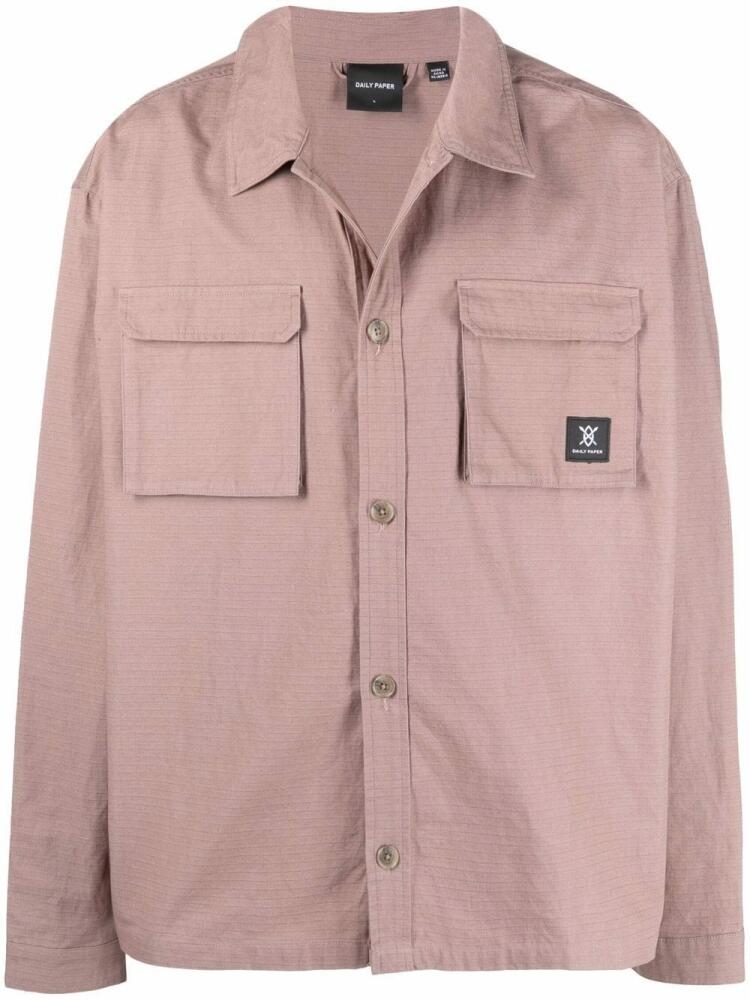 Daily Paper Marlon oversized shirt jacket - Neutrals Cover