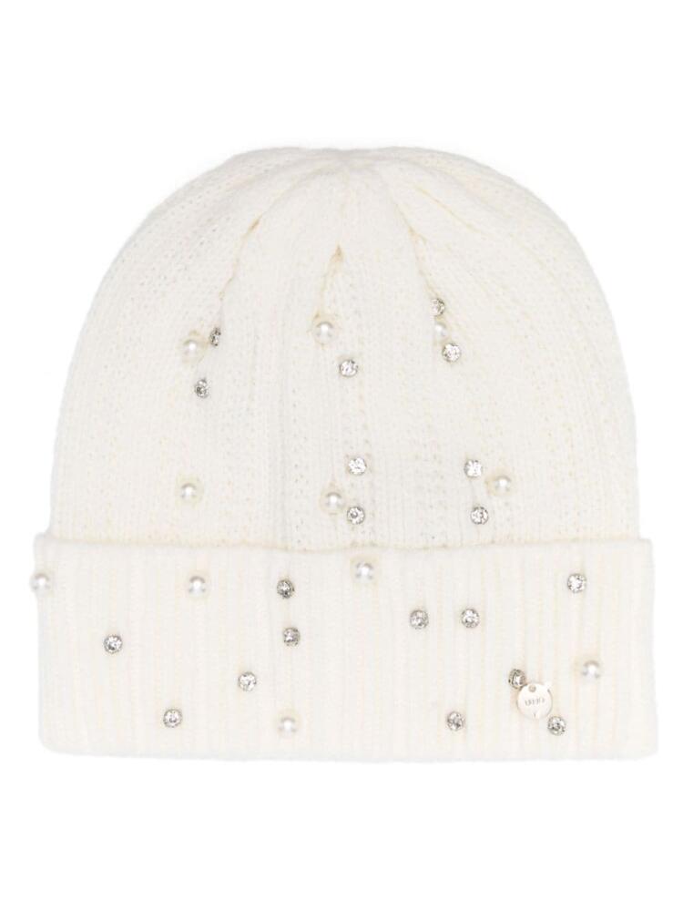 LIU JO gemstones beanie - White Cover