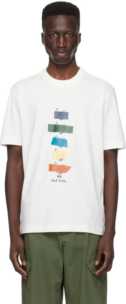 PS by Paul Smith Off-White Graphic T-Shirt Cover