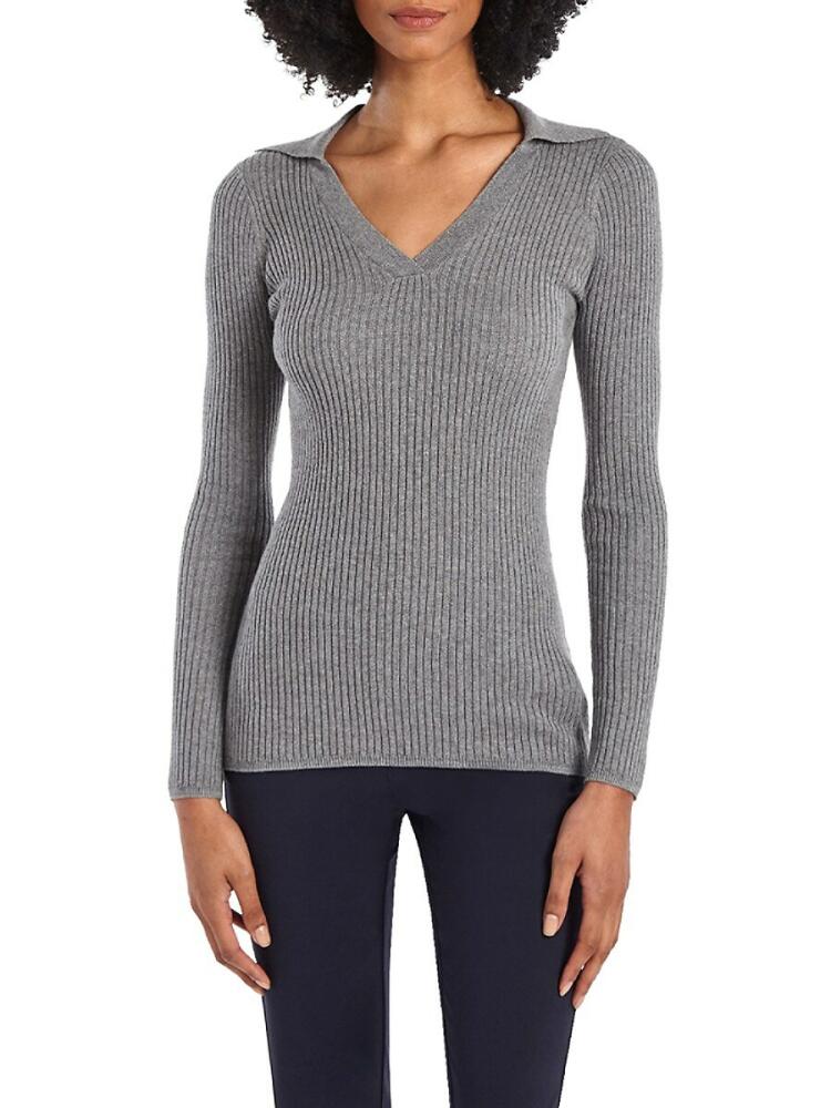 Capsule 121 Women's The Sierra Long Sleeve Sweater Polo - Grey Cover