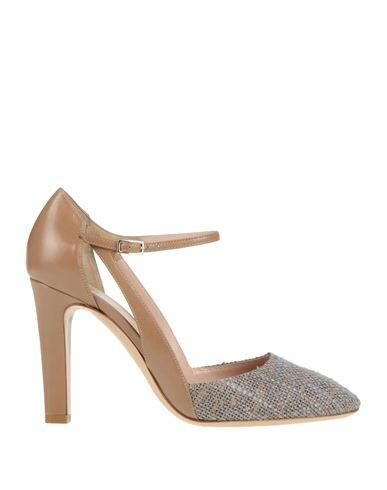 Giorgio Armani Woman Pumps Camel Soft Leather, Textile fibers Cover