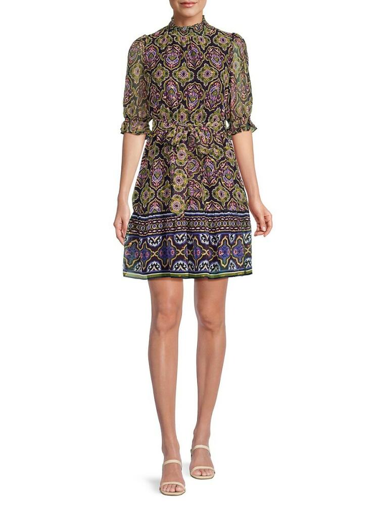 Eliza J Women's Print Mini Dress - Olive Navy Cover