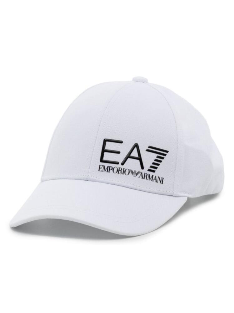 Ea7 Emporio Armani logo-embroidered cotton cap - White Cover