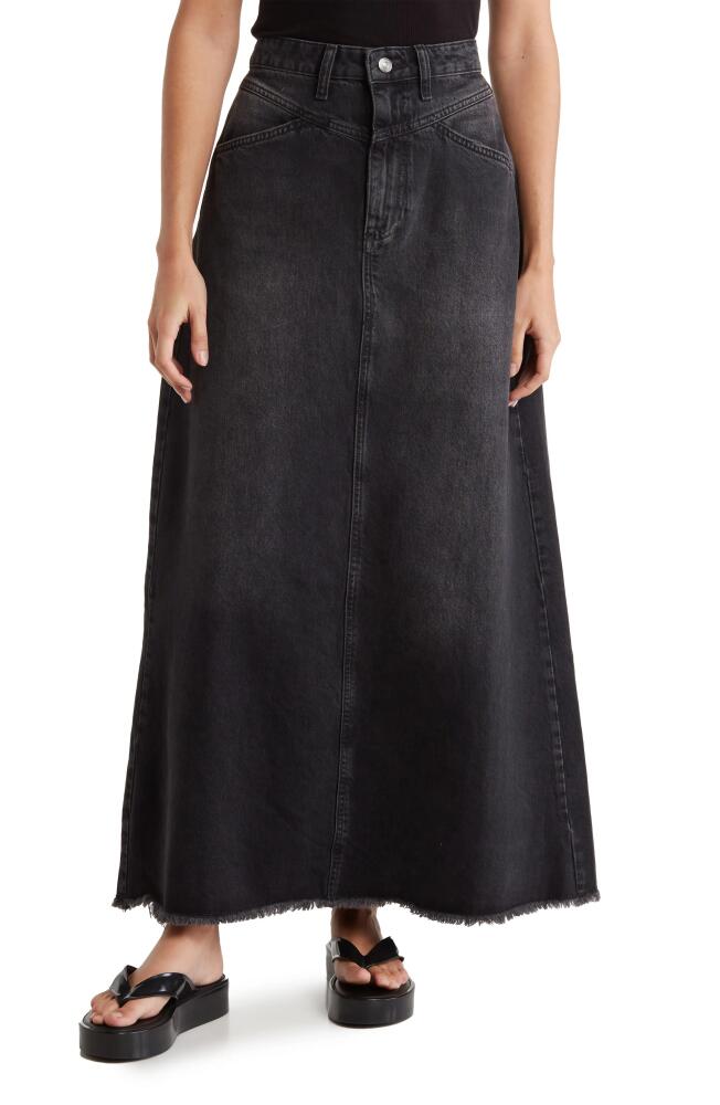 Free People Come As You Are Denim Skirt in Black Cover