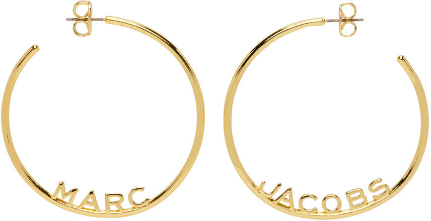 Marc Jacobs Gold 'The Monogram Hoops' Earrings Cover