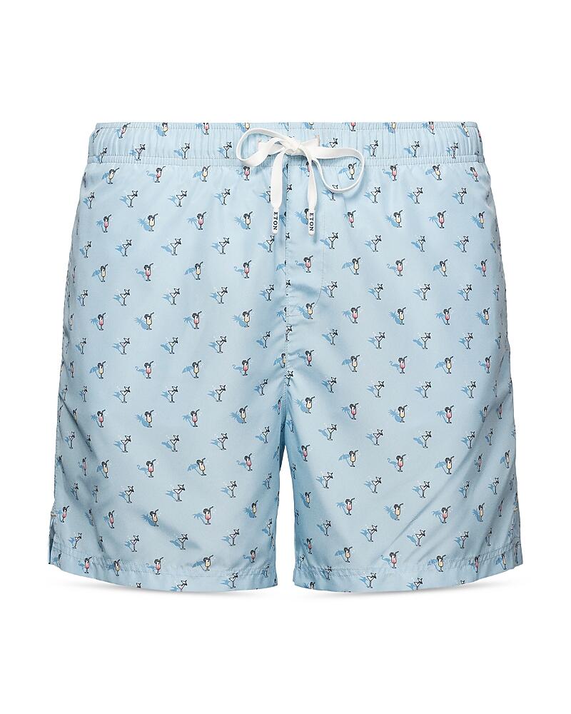 Eton Printed 5 Swim Trunks Cover