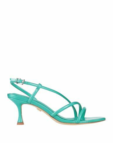 Lola Cruz Woman Sandals Turquoise Leather Cover