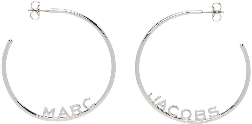 Marc Jacobs Silver 'The Monogram' Hoop Earrings Cover