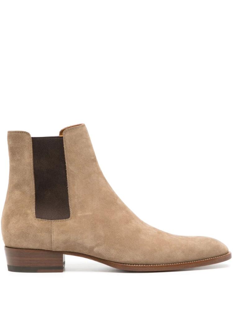 Saint Laurent Wyatt Chelsea boots - Neutrals Cover