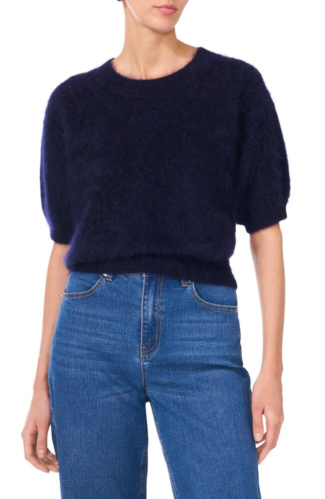 1.STATE Crewneck Puff Sleeve Sweater in Classic Navy Cover