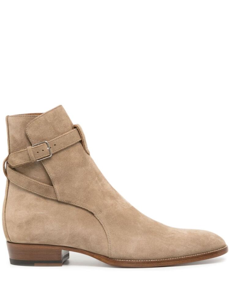 Saint Laurent Wyatt 30 Jodhpur boots - Neutrals Cover