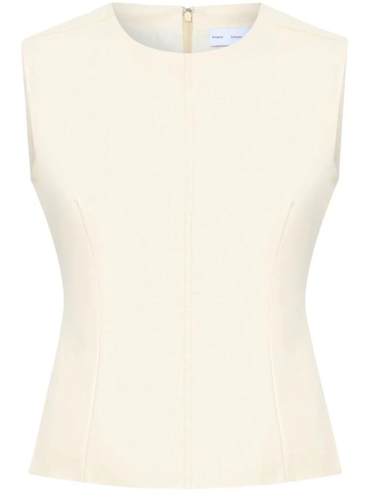 Proenza Schouler White Label Logan faux-leather sleeveless top - Neutrals Cover