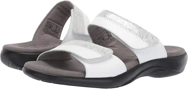 SAS Nudu Adjustable Slide (White/Silver) Women's Slide Shoes Cover