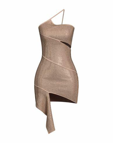 Andreādamo Woman Mini dress Beige Viscose, Polyester Cover