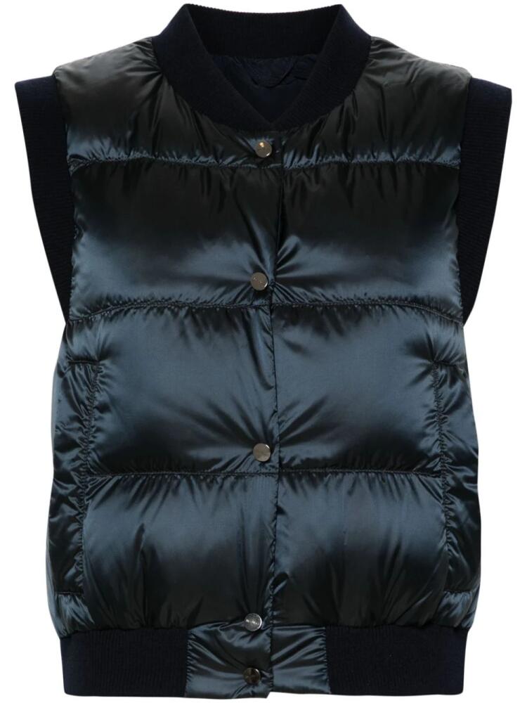 Max Mara quilted cropped gilet - Blue Cover