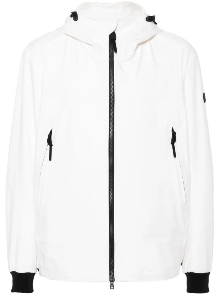 Peuterey appliqué-logo hooded jacket - White Cover