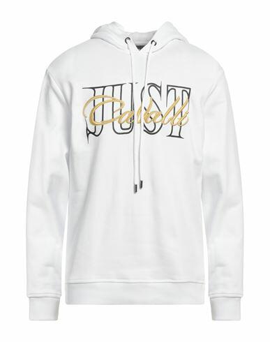 Just Cavalli Man Sweatshirt White Cotton Cover