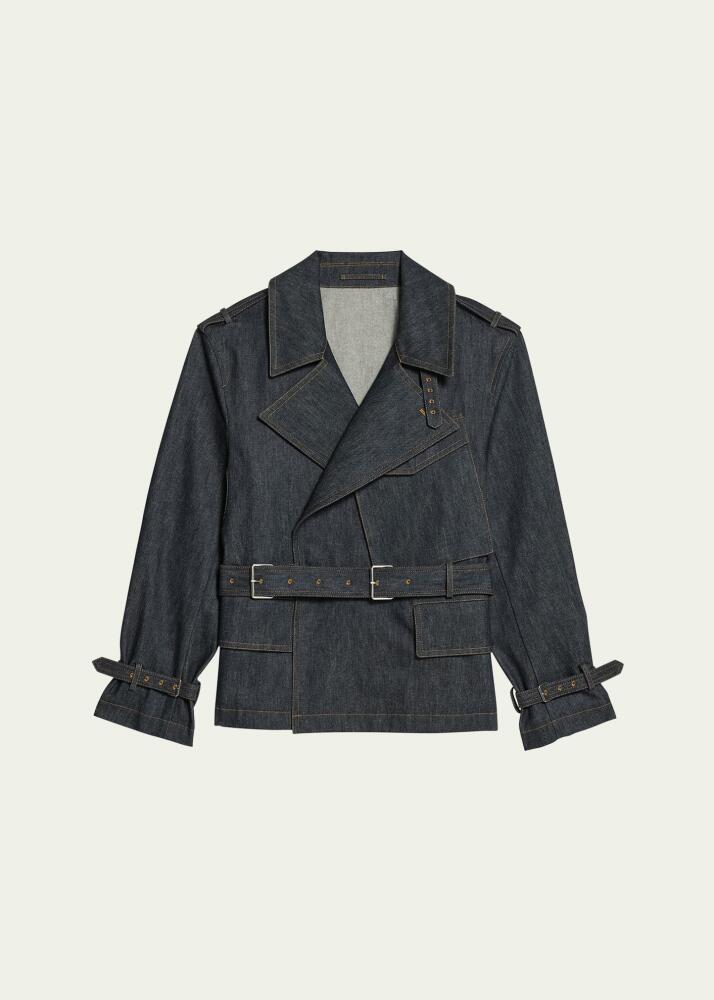 Helmut Lang Denim Rider Trench Coat Cover