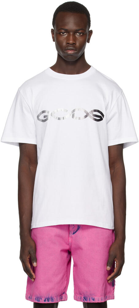 GCDS White Printed T-Shirt Cover