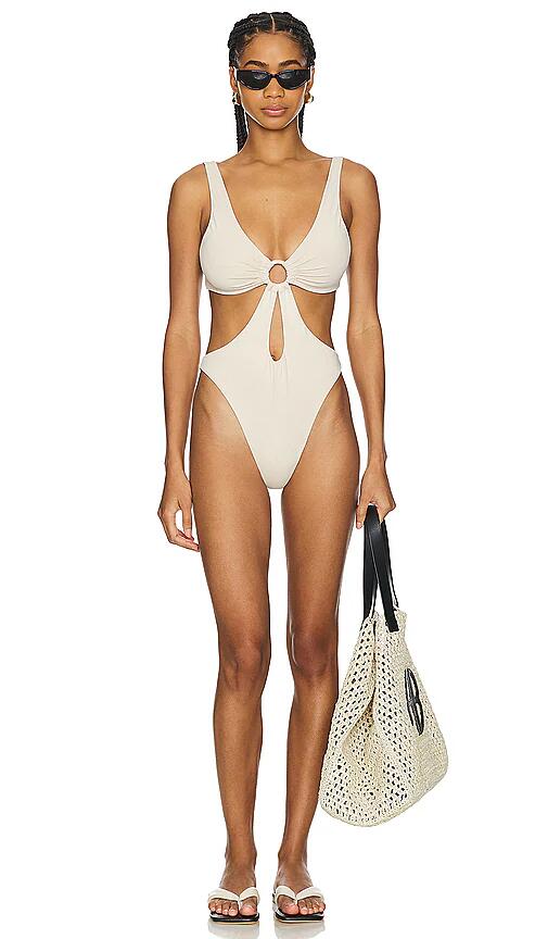 Riot Swim Kenya One Piece in White Cover