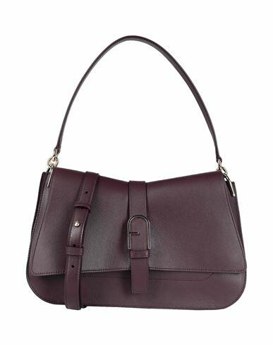 Furla Furla Flow L Top Handle Woman Handbag Deep purple Calfskin Cover