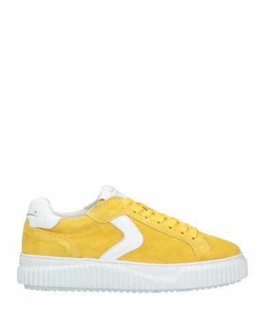 Voile Blanche Woman Sneakers Yellow Soft Leather Cover