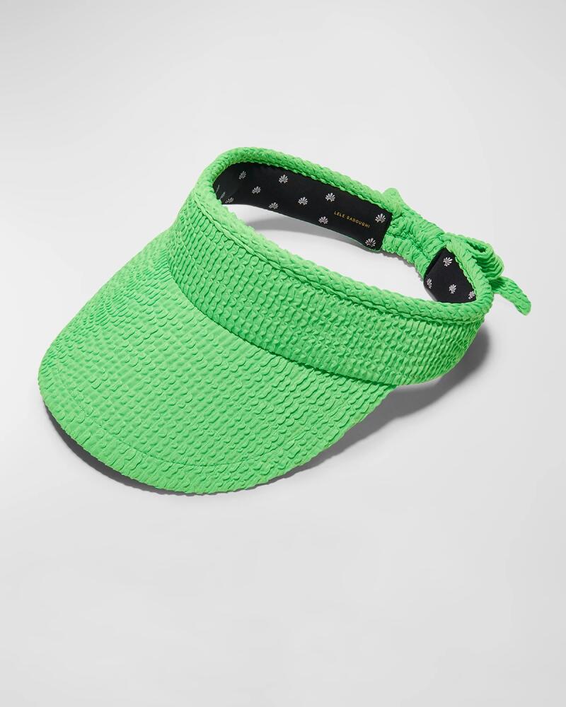 Lele Sadoughi Green Swimmer Bow Tie Visor Cover