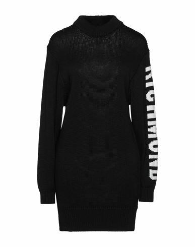 John Richmond Woman Sweater Black Merino Wool, Acrylic Cover