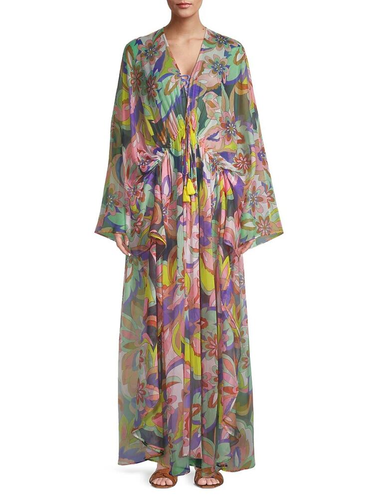 Ramy Brook Women's Austin Floral Cover Up Dress - Lemon Multi Cover