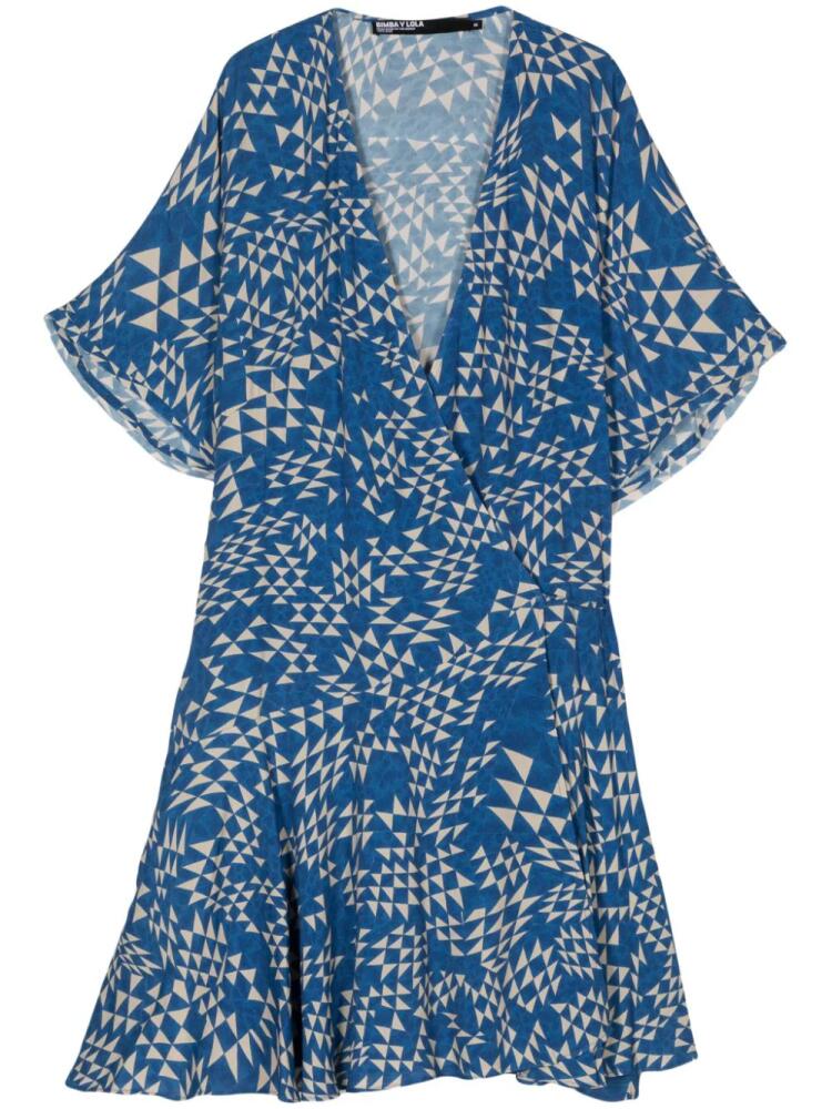 Bimba y Lola geometric-print dress - Blue Cover