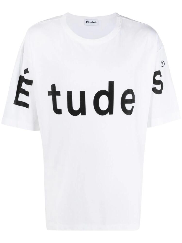 Etudes logo-print T-shirt - White Cover