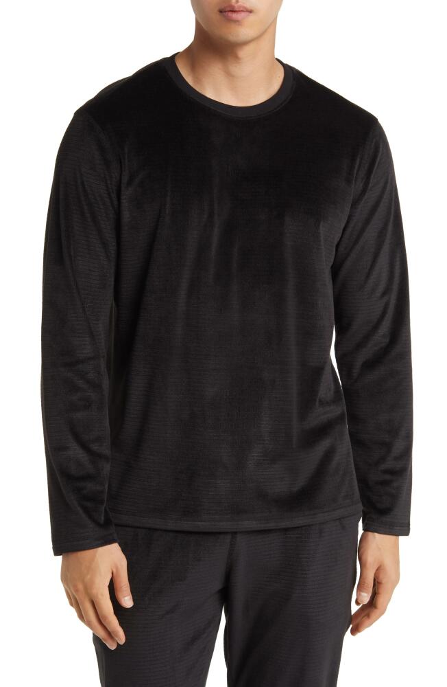 Daniel Buchler Chainlink Velour Long Sleeve Pajama T-Shirt in Black Cover