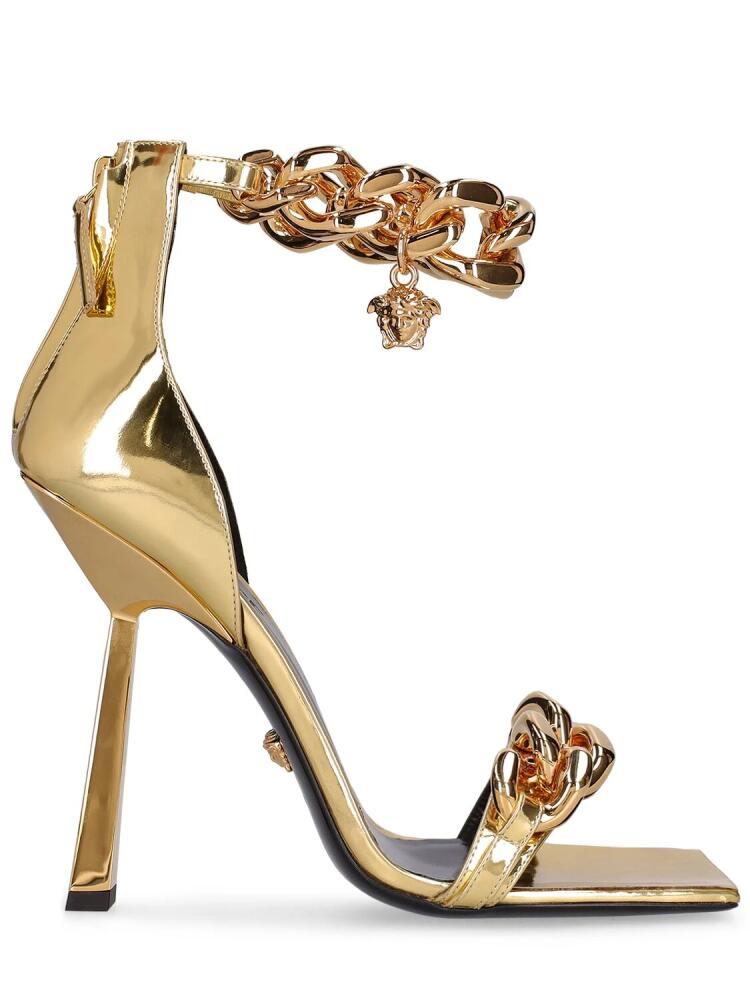 VERSACE 110mm Metallic Leather Sandals Cover