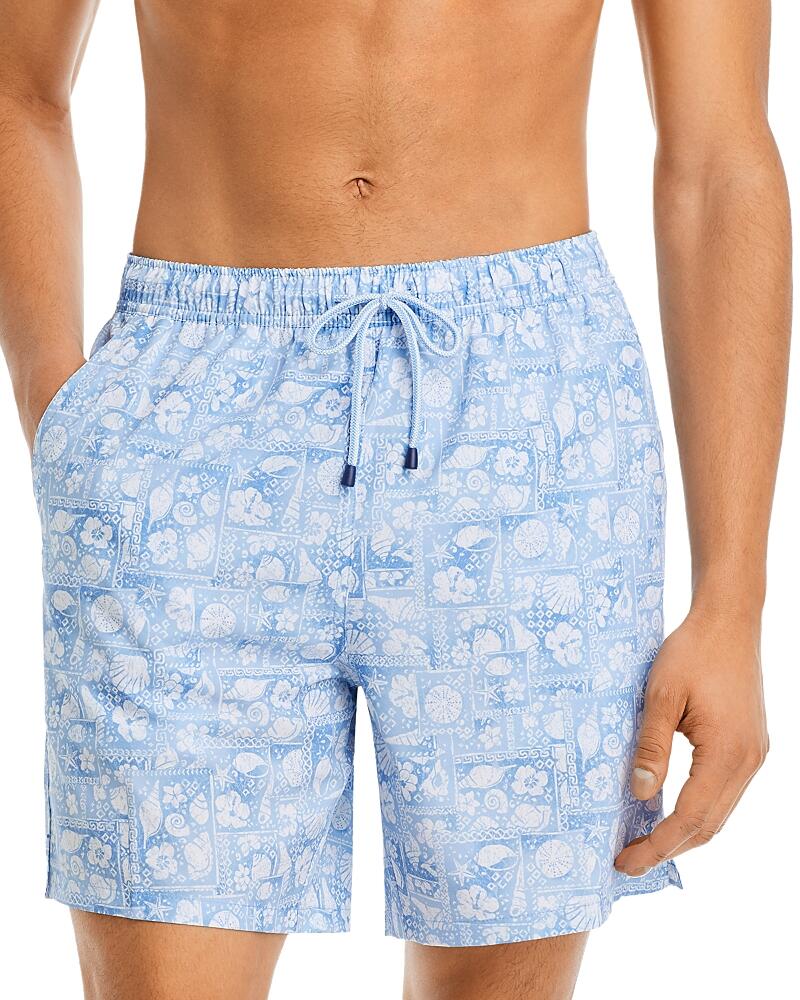 Peter Millar Crown Printed Drawstring 7 Swim Trunks Cover