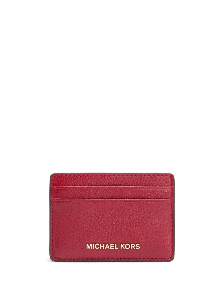 Michael Kors logo-lettering card holder - Red Cover