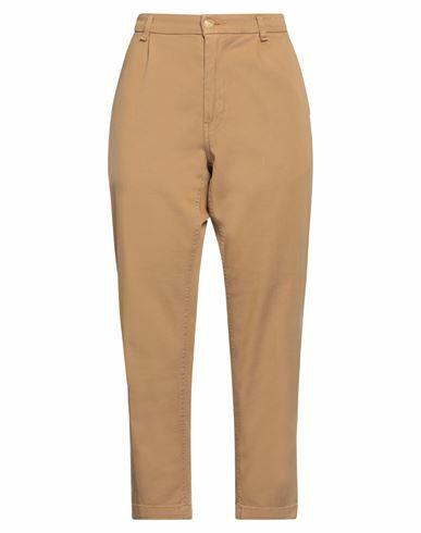 Haikure Woman Pants Camel Cotton, Elastane Cover